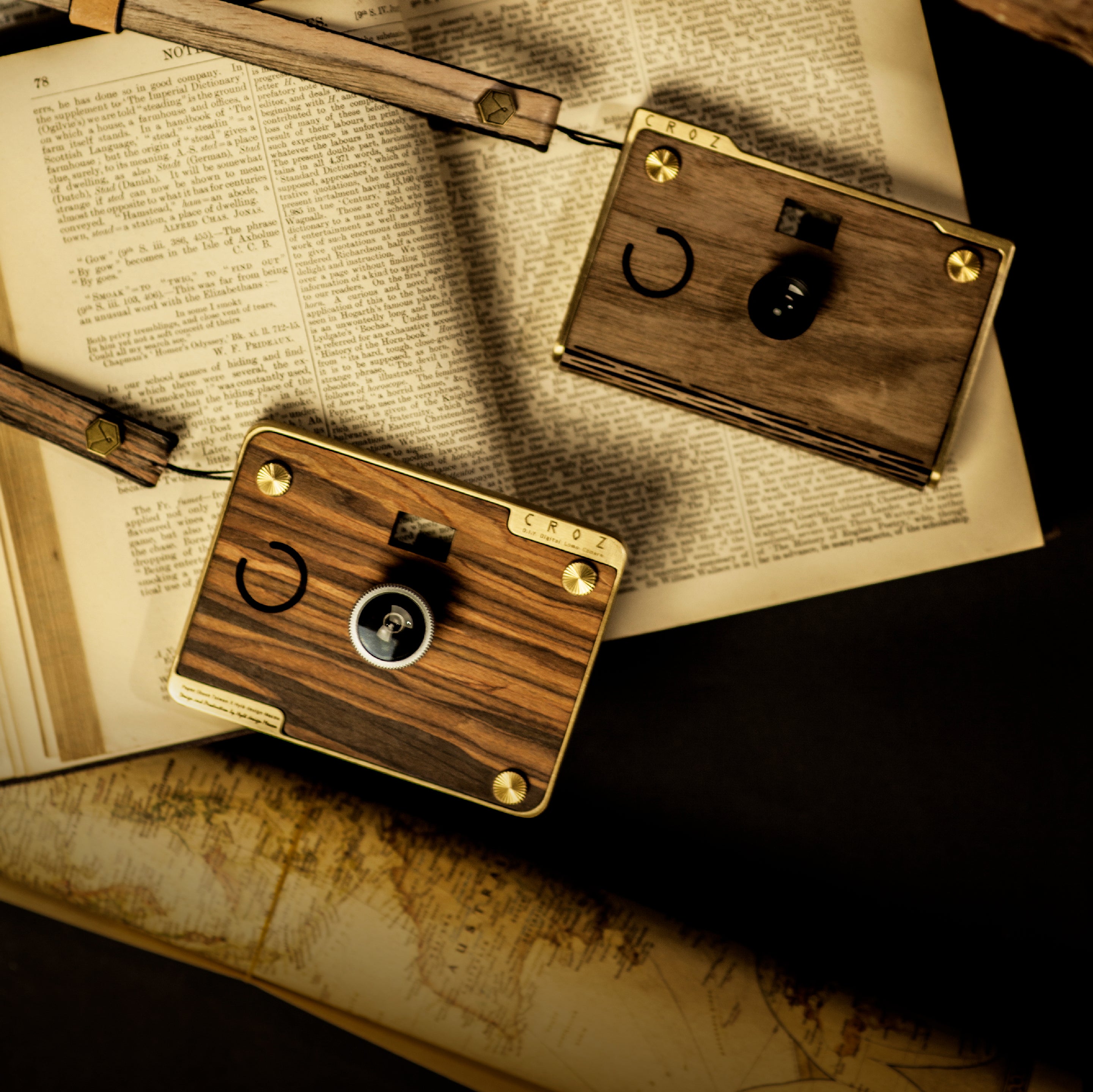 Croz Vintage Rosewood Camera Set