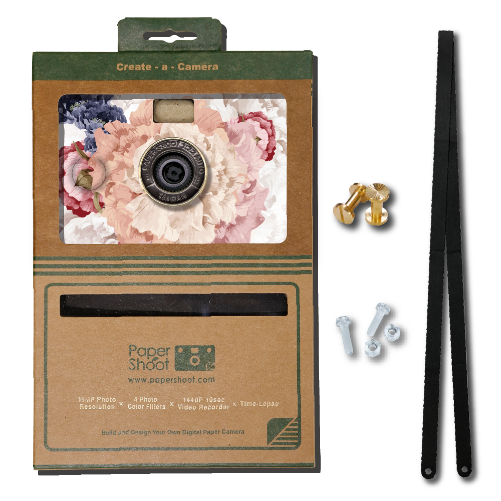 Peony Summer Bloom Paper Camera