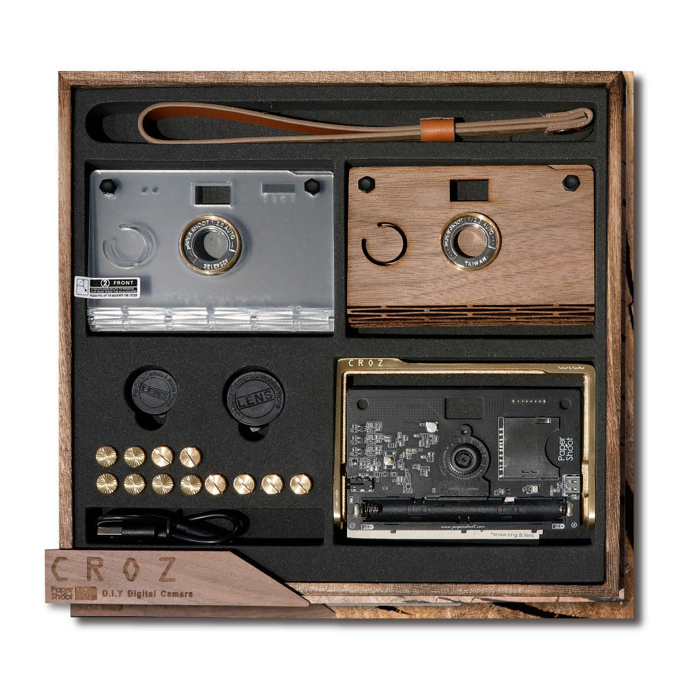 Croz Premium Walnut Wooden Camera Set