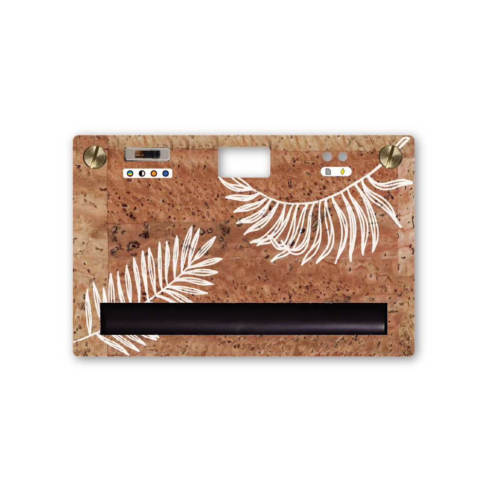 Palm Leaf Cork Camera Set