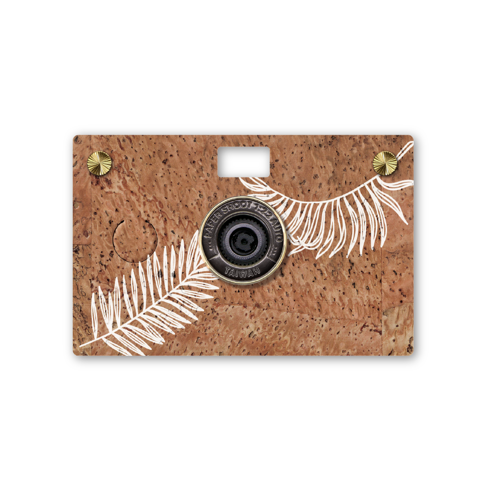 Palm Leaf Cork Camera Set