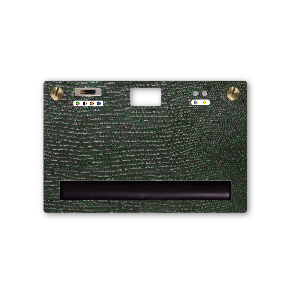 Spruce Green Leather Textured Camera Set