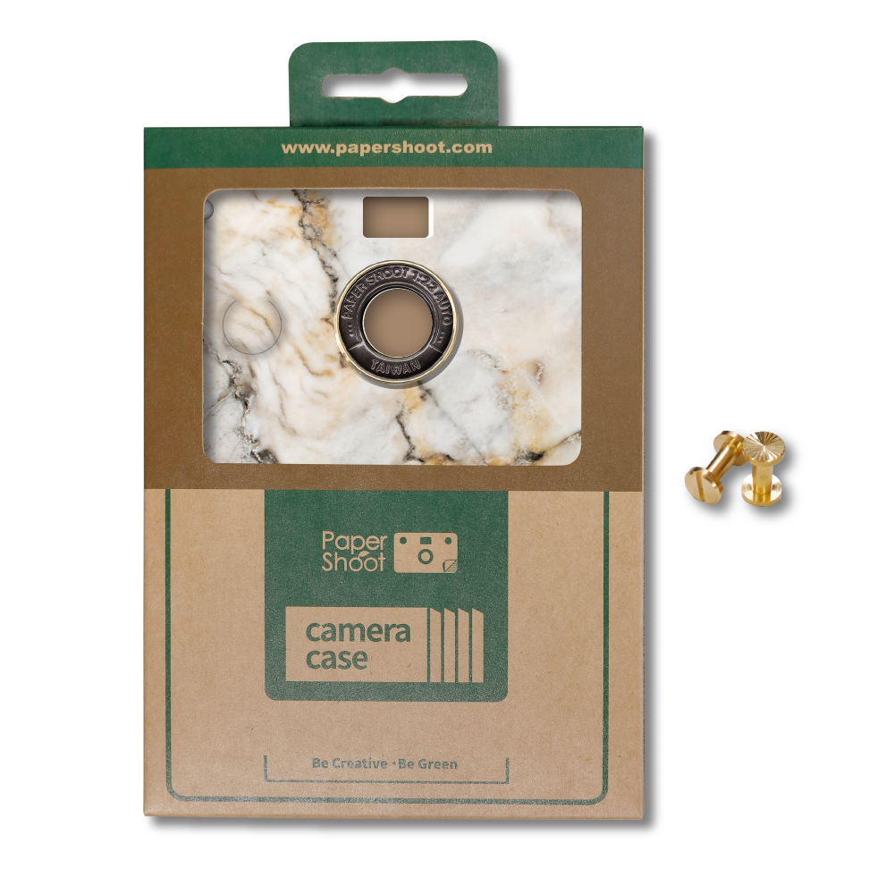 Marble Gold Paper Camera Case